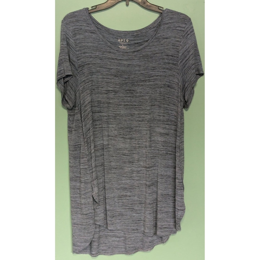 Apt 9 Essentials Short Sleeve Shirt Size Large Blue